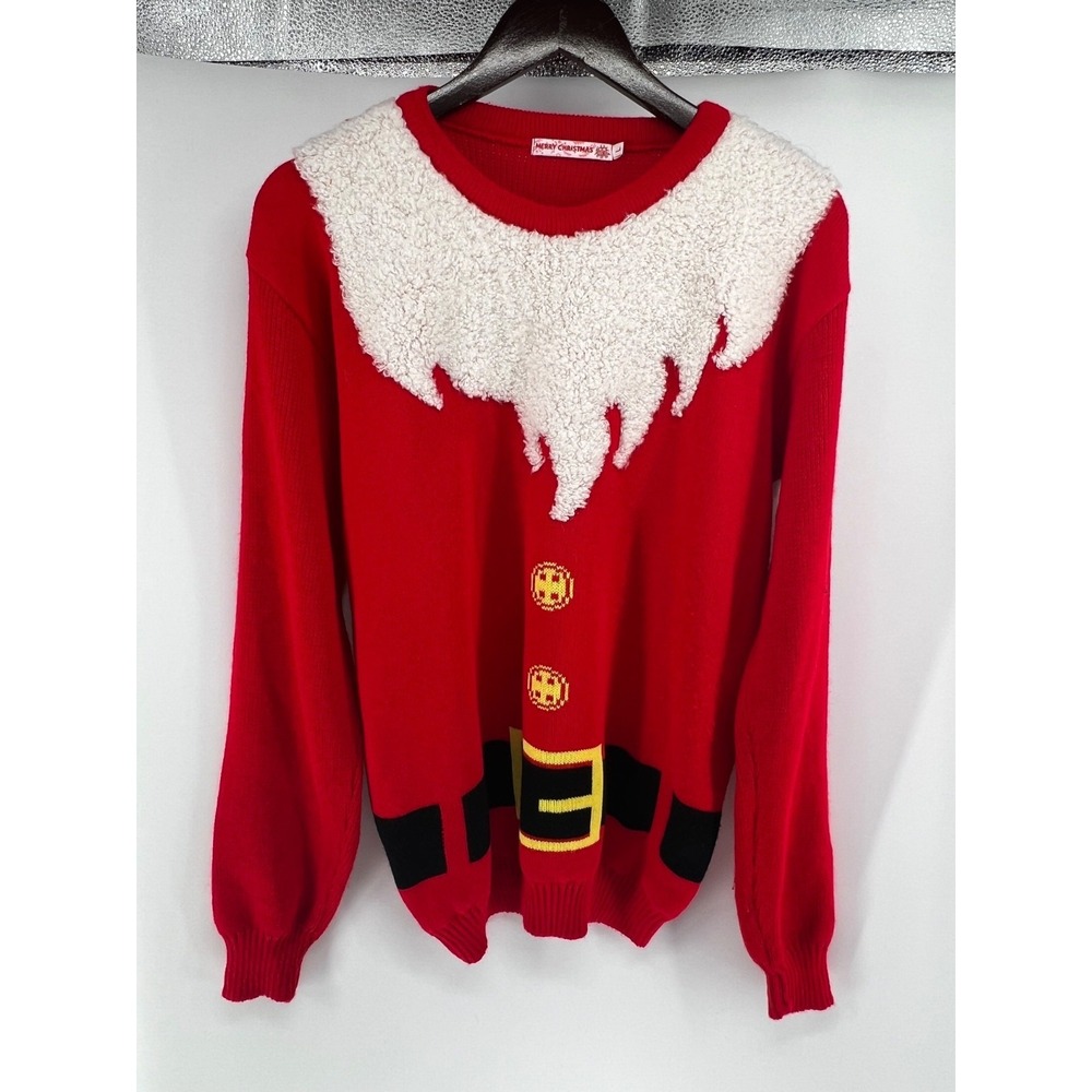 Merry‎ Christmas Brand Santa Suit Sweater Adult Large